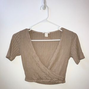 Surplice Ripped Crop Top